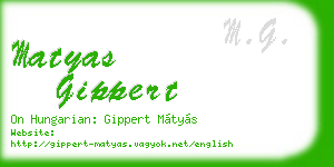 matyas gippert business card