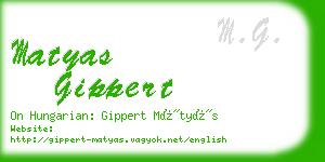 matyas gippert business card